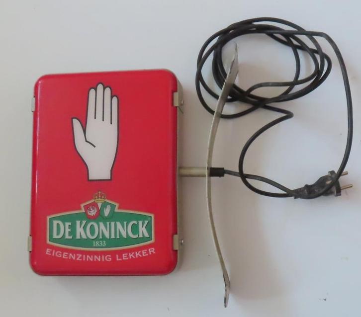 Uit inboedel: Gave lichtbak 2 zijdig DE KONINCK 1833 eigenzi, Verzamelen, Biermerken, Zo goed als nieuw, Reclamebord, Plaat of Schild