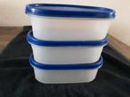 3 Tupperware bewaardoosjes, Ophalen of Verzenden, Gebruikt, Blauw, Bus of Trommel