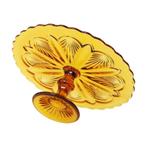 Art Deco Amber Taartschaal Gebak Schaal Depression Glass 27c, Antiek en Kunst, Antiek | Glas en Kristal, Ophalen of Verzenden