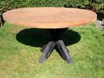 Ronde houten eettafel, Huis en Inrichting, Tafels | Eettafels, Ophalen, Gebruikt, Rond, 100 tot 150 cm