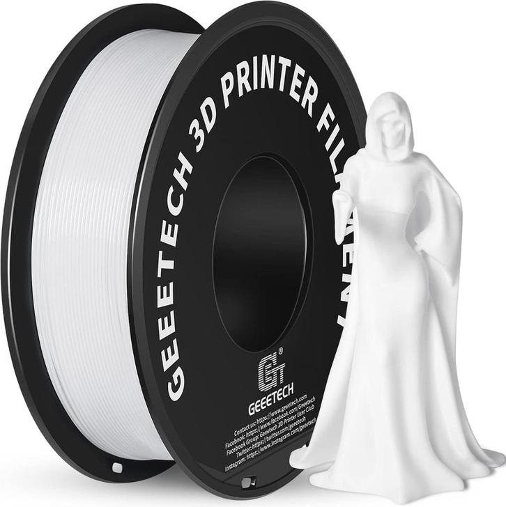 Geeetech White PLA Filament 1.75mm - Goedkoopste van NL!, Computers en Software, 3D-printerbenodigheden, Nieuw, Ophalen of Verzenden