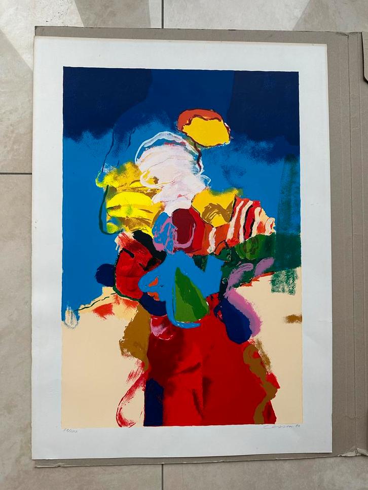 Henk van Vessem Zeefdruk - 'Geplant op de kam van het licht', Antiek en Kunst, Kunst | Litho's en Zeefdrukken, Ophalen of Verzenden