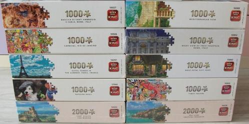Diverse *** PUZZELS KING *** 10 stuks, Hobby en Vrije tijd, Denksport en Puzzels, Zo goed als nieuw, Legpuzzel, 500 t/m 1500 stukjes