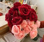 70 rode rozen en 70 roze rozen kunst bloemen zijde, Nieuw, Ophalen of Verzenden