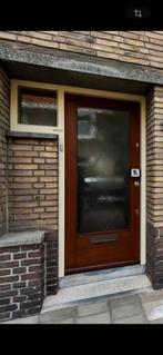 Hardhouten jaren 30 voordeur, Doe-het-zelf en Verbouw, Deuren en Horren, Ophalen, 80 tot 100 cm, 200 tot 215 cm, Hout