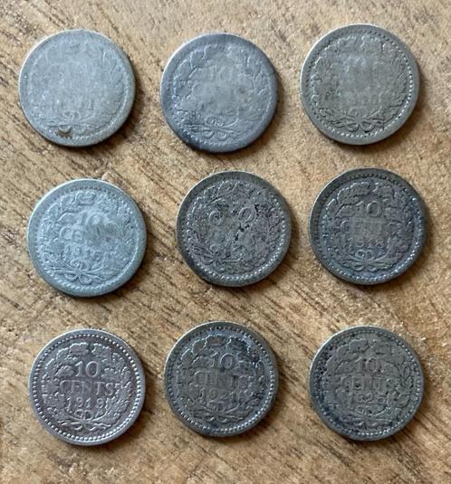 10 cent 1911 - 1925 Wilhelmina ( hermelijnen mantel ), Postzegels en Munten, Munten | Nederland, Losse munt, 10 cent, Koningin Wilhelmina