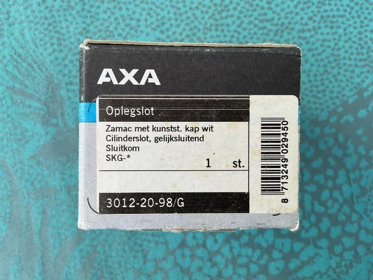 AXA oplegslot / bijzetslot (SKG goedgekeurd), Doe-het-zelf en Verbouw, Hang- en Sluitwerk, Gebruikt, Slot, Rvs, Ophalen of Verzenden