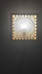 Oosterse wandlamp met transparant mozaïek., Huis en Inrichting, Ophalen of Verzenden, Zo goed als nieuw, Hout, Oosters