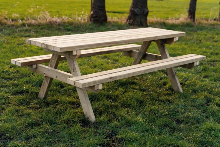 geïmpregneerde vuren picknicktafels, Tuin en Terras, Picknicktafels, Nieuw, Rechthoekig, Hout, Kinderpicknicktafel, Ophalen of Verzenden