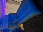 Nette solide maar licht verstelbare slaapbank. GRATIS, Huis en Inrichting, Eenpersoons, Blauw, Zo goed als nieuw, 190 cm of minder