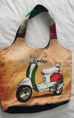 Canvas schoudertas Italiaans Italië scooter Vespa, Ophalen of Verzenden, Zo goed als nieuw