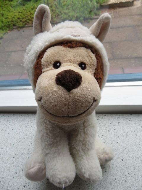 Aap van Action merk ZD Trading met Lama/alpaca pakje, Kinderen en Baby's, Speelgoed | Knuffels en Pluche, Zo goed als nieuw, Overige typen