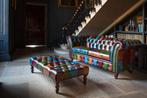 Multicolor chesterfield bank Patchwork antiek leer Henley, Huis en Inrichting, Banken | Bankstellen, Ophalen of Verzenden, Nieuw