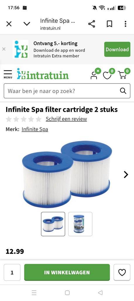 Filters infinite spa, Tuin en Terras, Bubbelbaden en Hottubs, Zo goed als nieuw, Ophalen of Verzenden