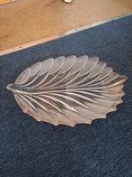 Glazen schaal in bladvorm - 40 cm, Schaal, Ophalen of Verzenden, Ovaal, Glas