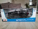 2021 Ford Bronco Wildrak zwart 1:18 ( Maisto), Ophalen of Verzenden, Nieuw, Auto, Maisto