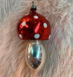 Kerstbal mooie echte antieke grote paddenstoel kerstbal, Ophalen of Verzenden