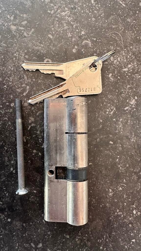 Cilinder 35x55 met 2 sleutels, Ophalen of Verzenden, Gebruikt, Overige materialen, Slot