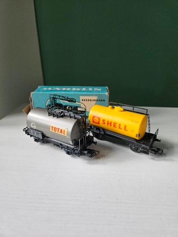 Märklin Ketelwagens - Shell & Total beschikbaar voor biedingen