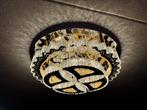 Grote kristallen plafondlamp met afstandsbediening, Ophalen of Verzenden, Zo goed als nieuw, Glas