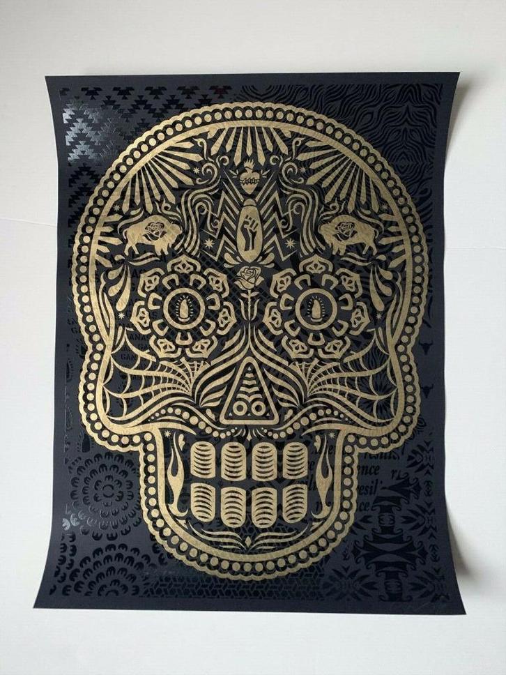 Ernesto Yerena - Day of the Dead Calavera, Skull, print, Antiek en Kunst, Kunst | Litho's en Zeefdrukken, Ophalen of Verzenden