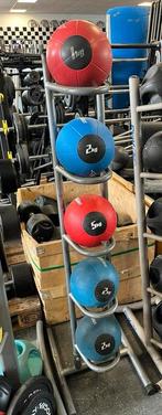 Lifefitness ballen 1-2-2-2-5 kg incl bal rek, Ophalen, Ballen rek, Gebruikt, Lifefitness