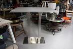 Mooie bartafel statafel met dubbele voet melamine rvs 120x80