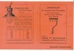 Parkinson straatlantaarnbranders Ph. Buttinger folder, Verzenden, Gelezen, Folder