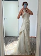 Bruidsjurk Linea Raffaelli maat 40 creme, Kleding | Dames, Ophalen of Verzenden, Gedragen, Beige, Trouwjurk