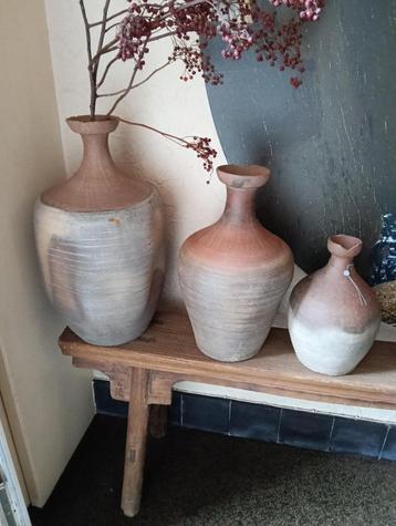 3x Aura Peeperkorn hals kruiken beschikbaar voor biedingen