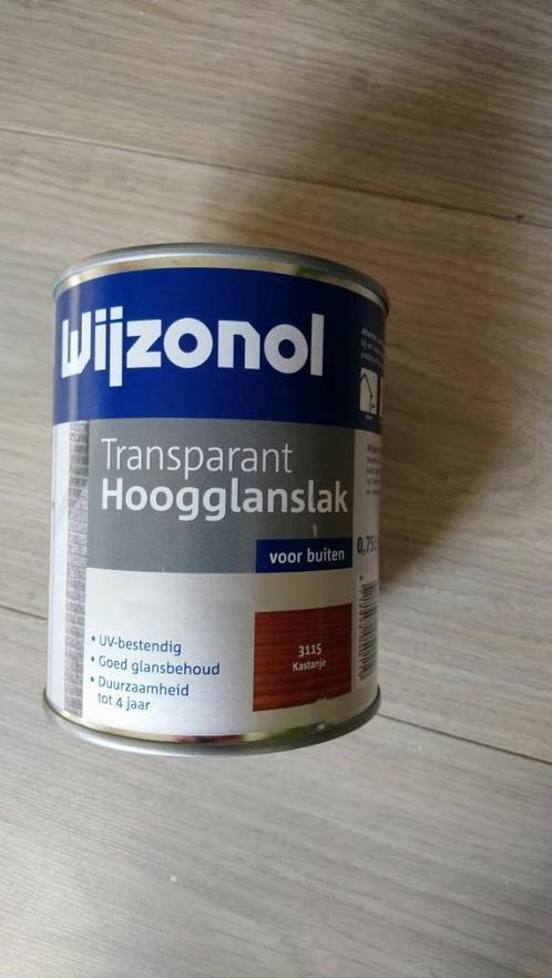 wijzonol hoogglans kastanje, Doe-het-zelf en Verbouw, Verf, Beits en Lak, Nieuw, Verf, Minder dan 5 liter, Overige kleuren, Ophalen of Verzenden