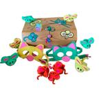 Kat en muis spel: kattenmaskers, pluche muisjes, dobbelsteen, Ophalen of Verzenden, Jongen of Meisje