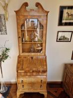 Secretaire - bureau met bovenkast - notenhout, Ophalen