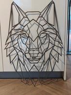 Houten wanddecoratie leeuwenhoofd, Ophalen, Zo goed als nieuw