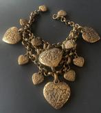Lagen armband met harten, Ophalen of Verzenden, Gebruikt, Goud, Overige materialen