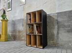 Vintage Zwarte Platen Kast | Vinyl Audio Meubel Platenspeler, Huis en Inrichting, Kasten | Overige, Ophalen of Verzenden, Gebruikt
