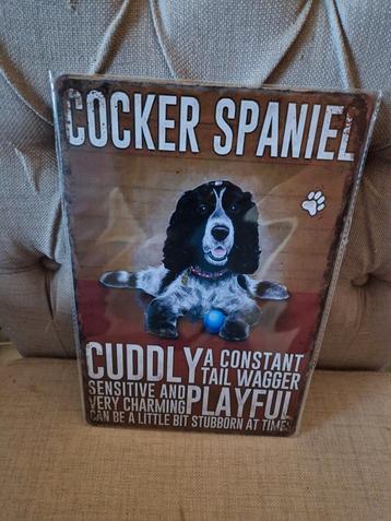 Cocker Spaniel wandbord beschikbaar voor biedingen