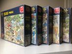 5 Puzzels 1500 stuks van Haasteren, Ophalen of Verzenden, 500 t/m 1500 stukjes, Zo goed als nieuw, Legpuzzel