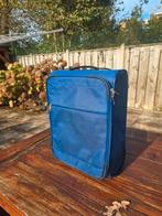 Koffer blauwe handbagage koffertje kleine trolley 47x18x33, 50 tot 60 cm, Hard kunststof, Ophalen of Verzenden, Zo goed als nieuw