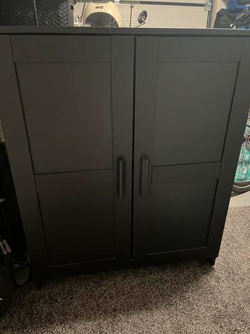 Zwarte Ikea Brimnes kast