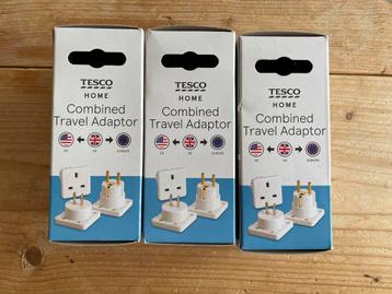Tesco Reisstekker Adapter - 3 Stuks beschikbaar voor biedingen