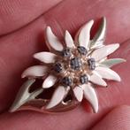 Edelweiss broche uit De Alpen met Emaille, Verzenden, Gebruikt, Overige materialen