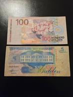 5 en 100 gulden Suriname set, Ophalen of Verzenden, Zuid-Amerika, Setje
