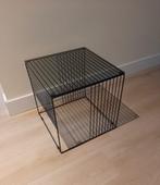 Mid Century Modern design kubus bijzettafel minimalistisch, Ophalen, Minder dan 45 cm, Minder dan 55 cm, Gebruikt