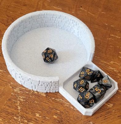 D&D Dice Tray/Dobbelsteen Bakje-Stone Wall (Custom Kleur), Hobby en Vrije tijd, Gezelschapsspellen | Overige, Nieuw, Vijf spelers of meer