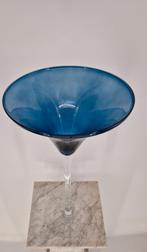 Martini glazen vaas – blauw | 50 cm hoog | Grote decoratief, Ophalen of Verzenden