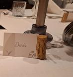 60x naamkaarthouders van kurken voor diner, Ophalen, Zo goed als nieuw