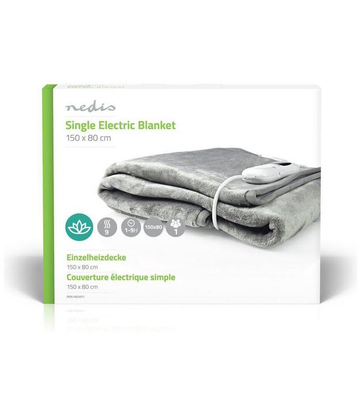 Nedis PEBL130CWT1 Elektrische Deken Onderdeken 150 X 80, Huis en Inrichting, Slaapkamer | Beddengoed, Nieuw, Deken of Dekbed, Eenpersoons