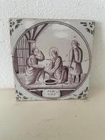 Oud-Hollands tegeltje met Bijbelse voorstelling, Antiek en Kunst, Ophalen of Verzenden