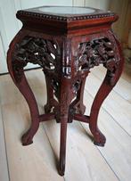 Antiek Chinese houten bijzettafel, marmer blad (Maastricht), Antiek en Kunst, Antiek | Meubels | Tafels, Ophalen